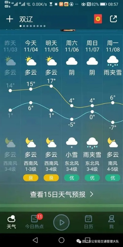 双辽市天气预报，关注天气变化，合理安排生活